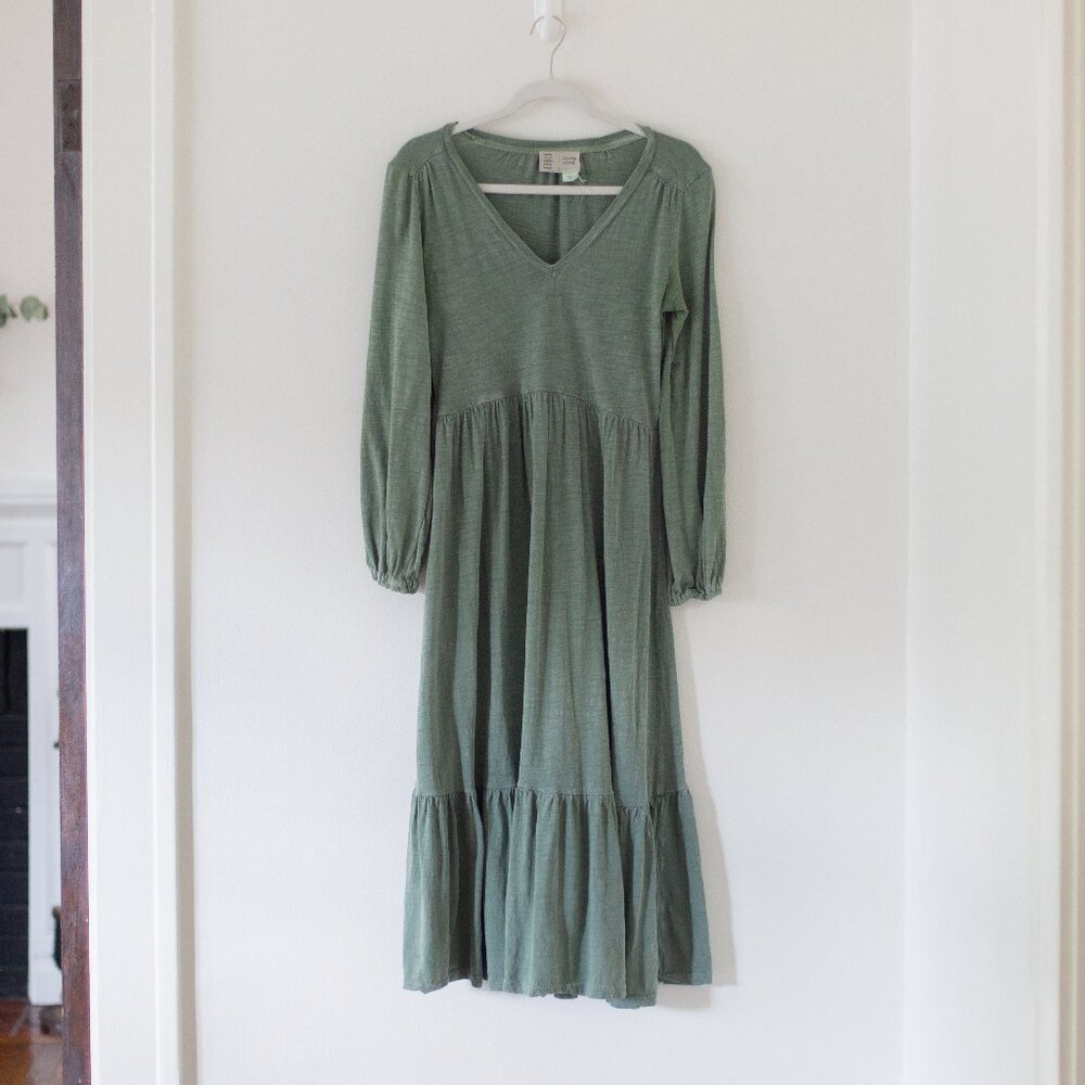 Anthropologie - Sage green midi dress XS